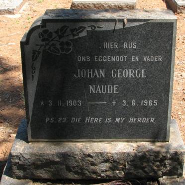 NAUDE Johan George 1903-1965