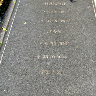 STEYN Jan 1914-2004 &amp; Hannie 1917-1999