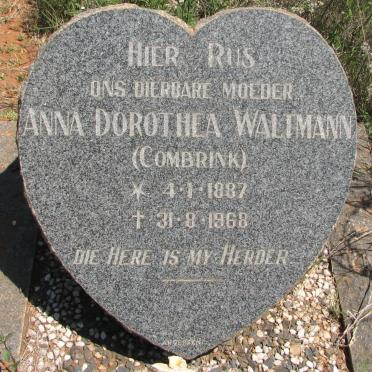 WALTMANN Anna Dorothea nee COMBRINK 1887-1968
