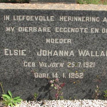WALLACE Elsie Johanna nee VILJOEN 1921-1952