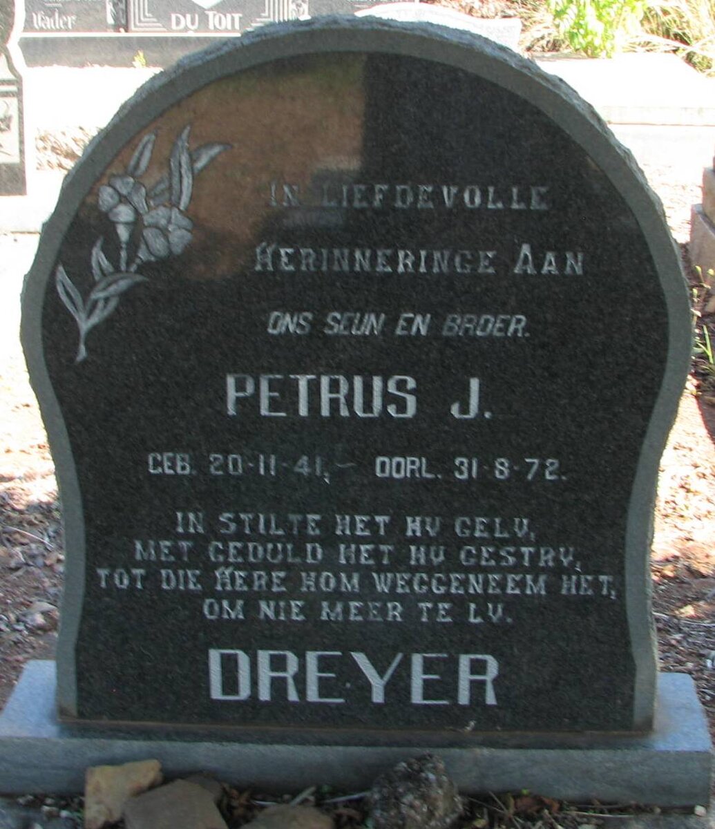 DREYER Petrus J. 1941-1972