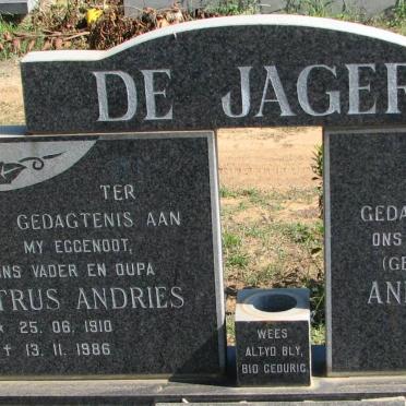 JAGER Petrus Andries, de 1910-1986 &amp; Anna Magrieta LABUSCHAGNE 1914-1992