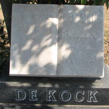 KOCK Theunis Frans, de 1963-1983