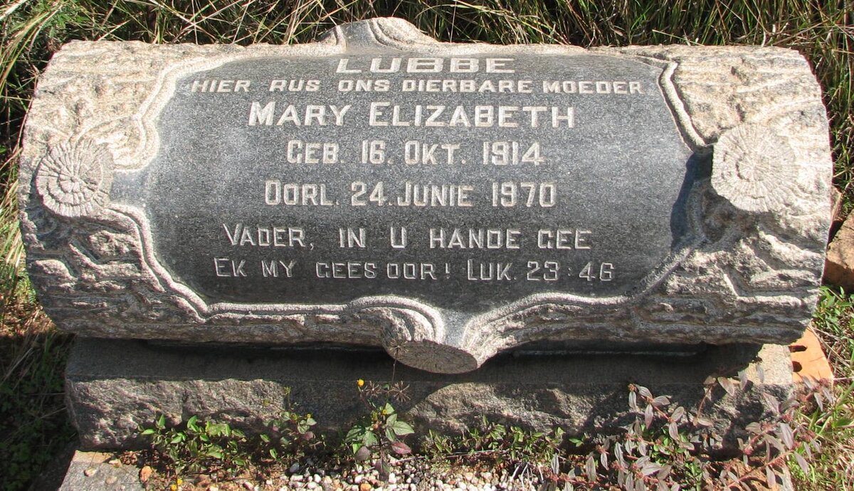 LUBBE Mary Elizabeth 1914-1970
