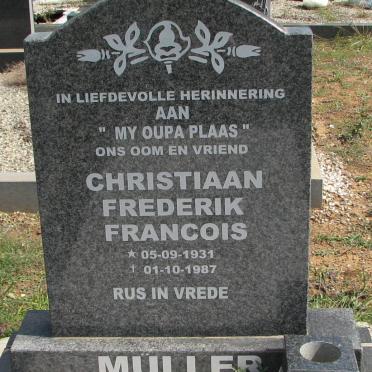 MULLER Christiaan Frederik Francois 1931-1987