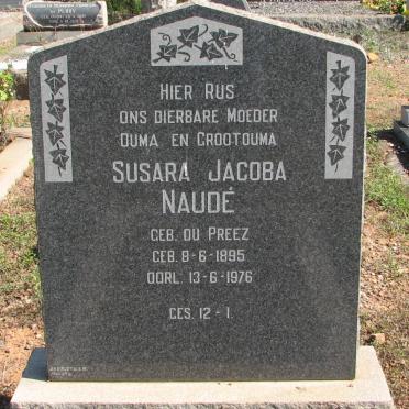 NAUDE Susara Jacoba nee du PREEZ 1898-1976