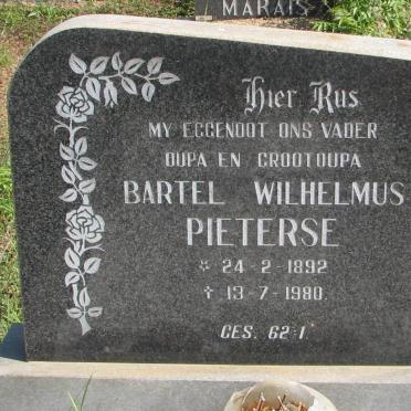 PIETERSE Bartel Wilhelmus 1892-1980