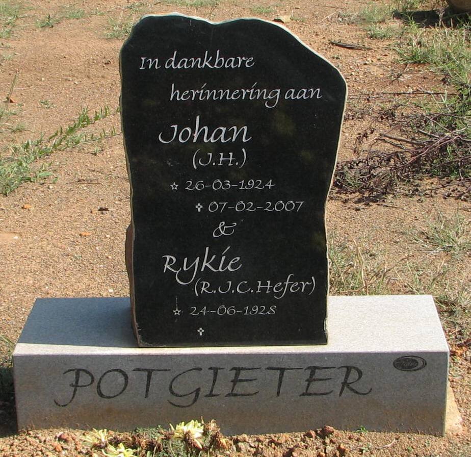 POTGIETER J.H. 1924-2007 &amp; R.J.C. HEFER 1928-