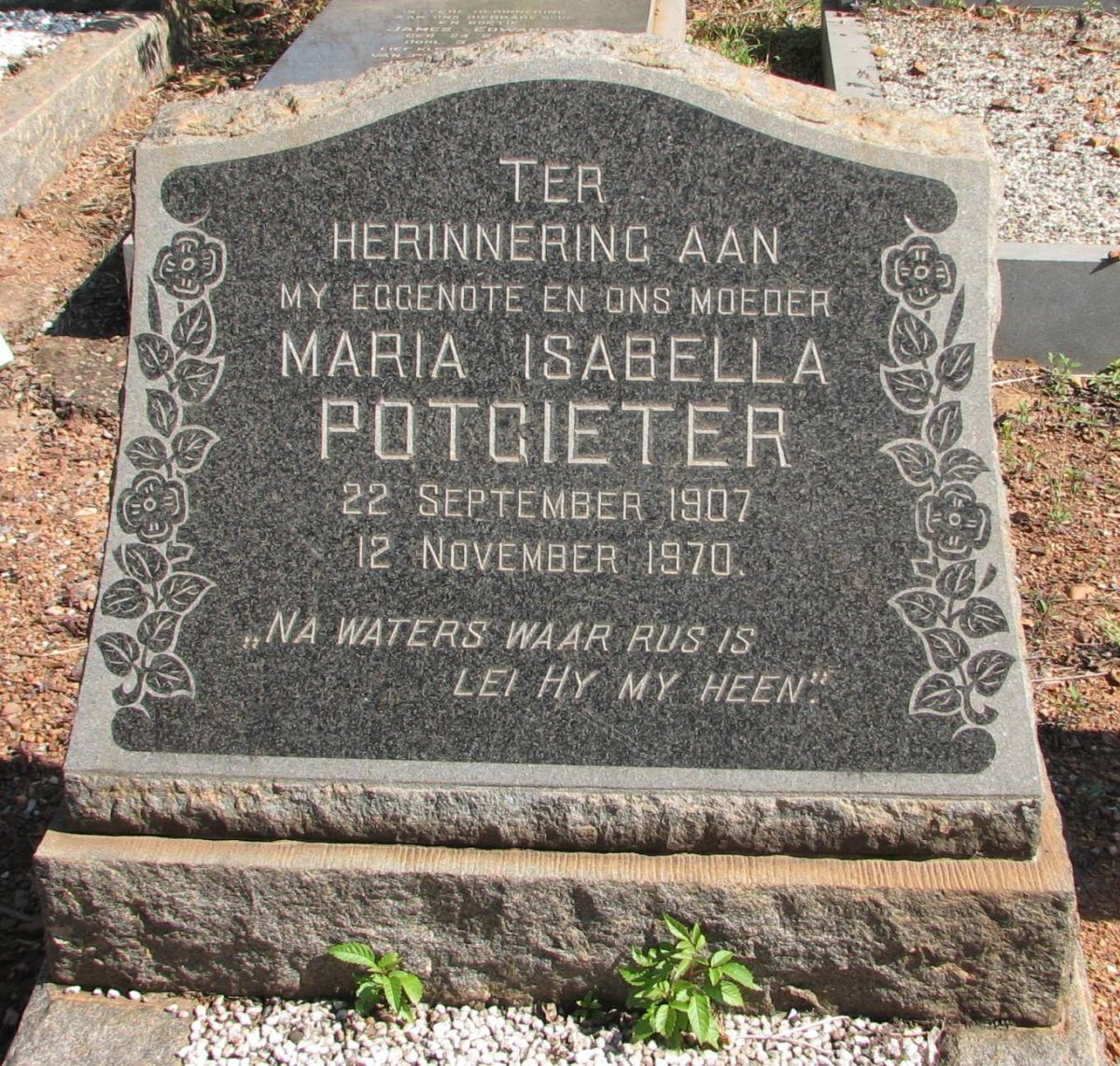 POTGIETER Maria Isabella 1907-1970