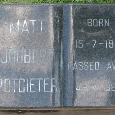 POTGIETER Matt Joubert 1917-1984