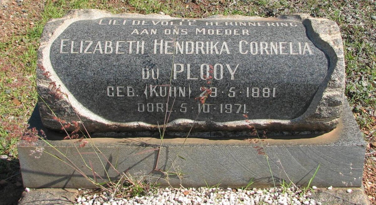 PLOOY Elizabeth Hendrika Cornelia, du nee KUHN 1881-1971