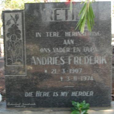 RETIEF Andries Frederik 1907-1974