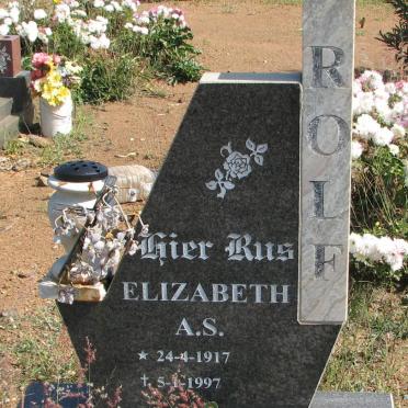 ROLF Elizabeth A.S. 1917-1997