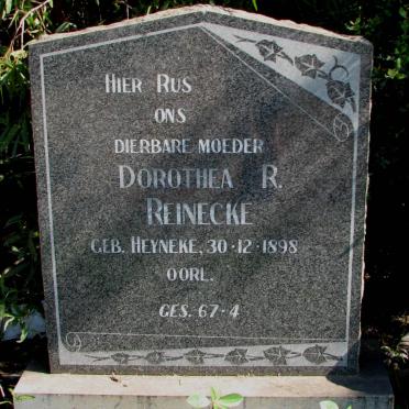 REINECKE Dorothea R. nee HEYNECKE 1898-