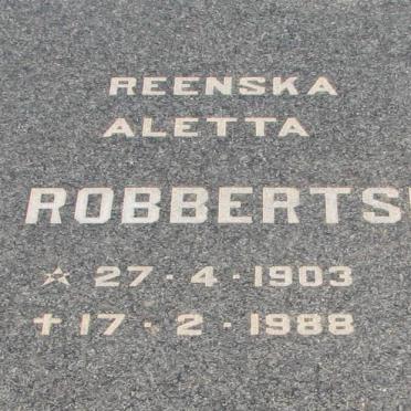ROBBERTSE Reenska Aletta 1903-1988