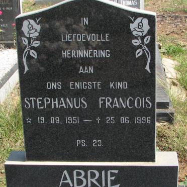 ABRIE Stephanus Francois 1951-1996