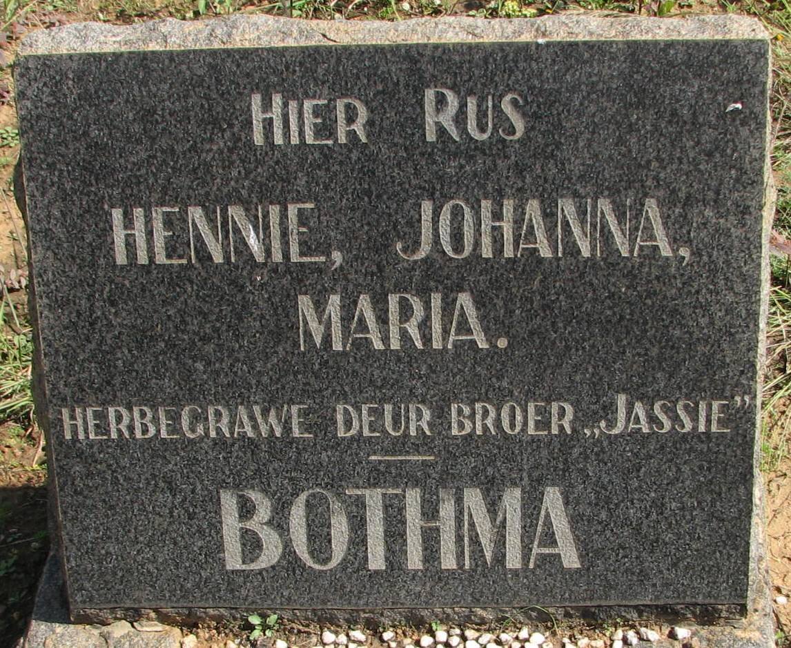 BOTHMA Hennie :: BOTHMA Johanna ::  BOTHMA Maria