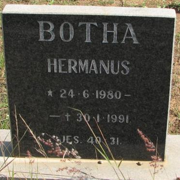 BOTHA Hermanus 1980-1991