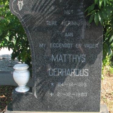 BEZUIDENHOUT Matthys Gerhardus 1913-1980