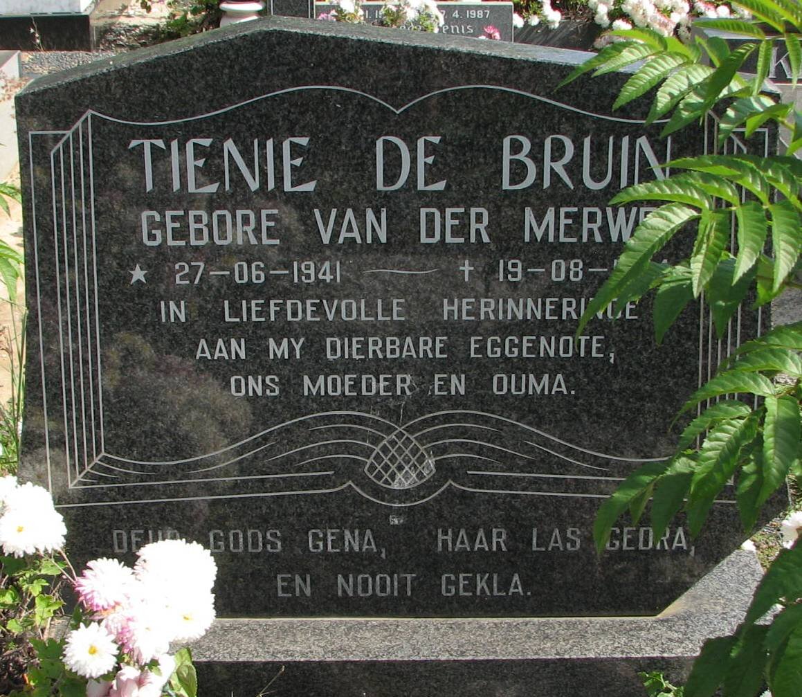 BRUIN Tienie, de 1941-