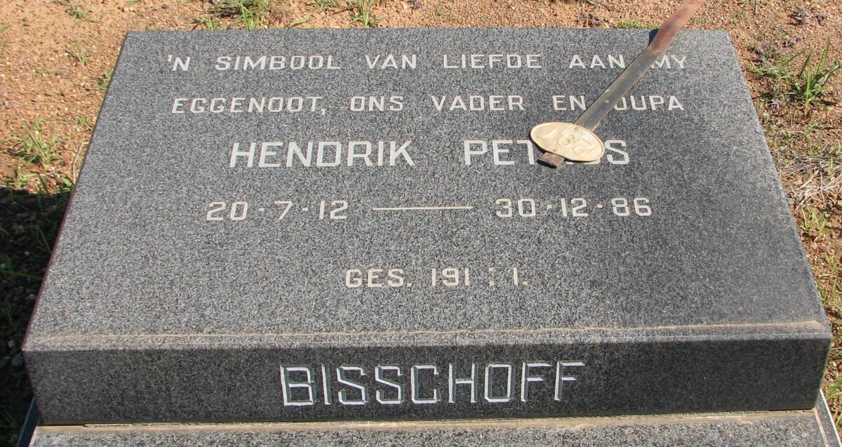 BISSCHOFF Hendrik Petrus 1912-1986