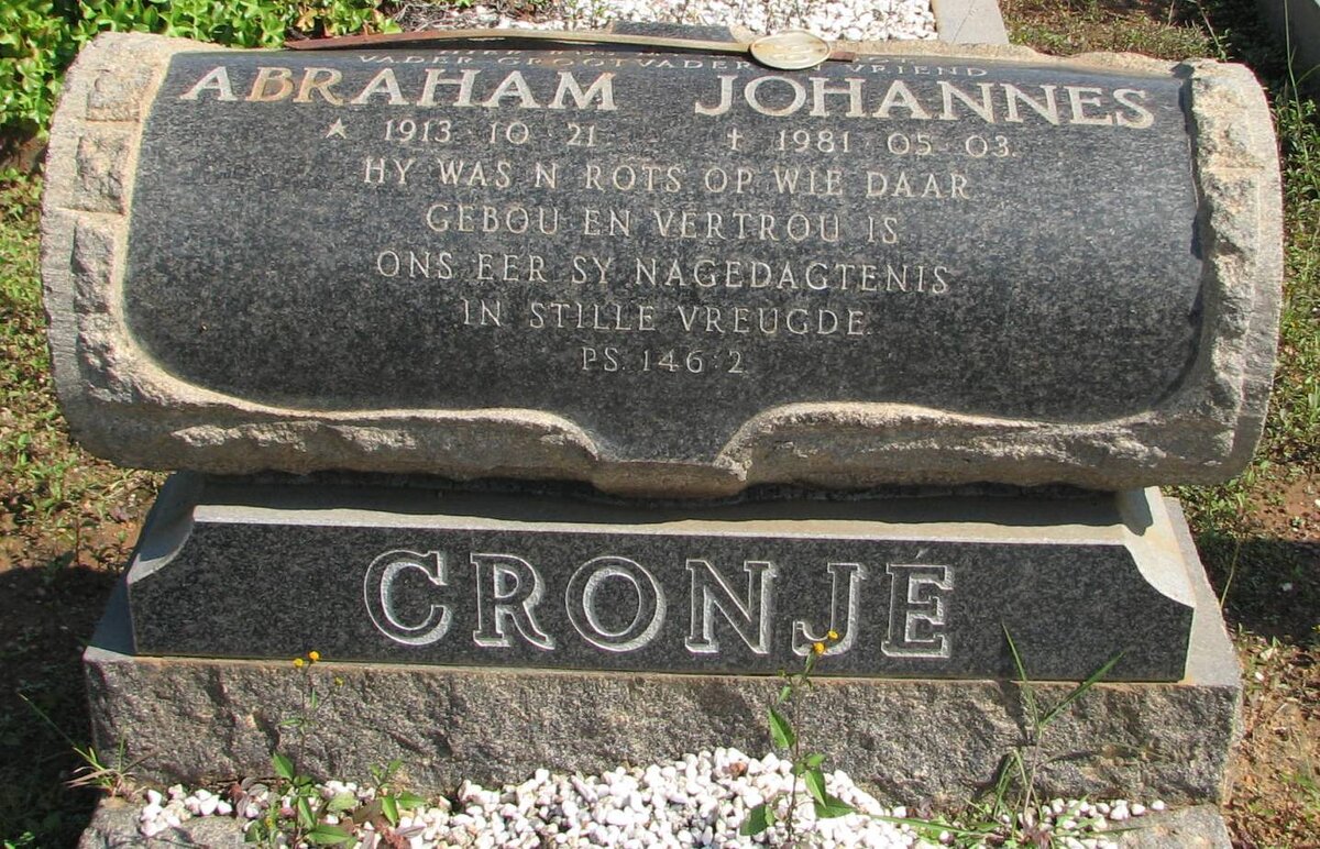 CRONJE Abraham Johannes 1913-1981