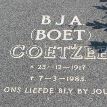 COETZEE B.J.A. 1917-1983