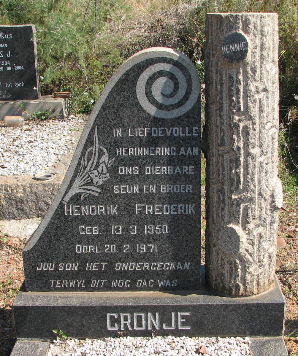 CRONJE Hendrik Frederik 1950-1971