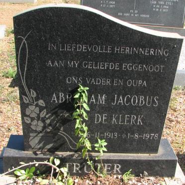 TRUTER Abraham Jacobus de Klerk 1913-1978