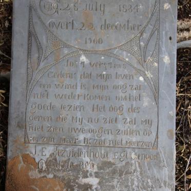 BEZUIDENHOUT ? nee DE LA REY 1834-1900