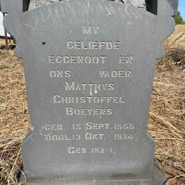 BOEYENS Matthys Christoffel 1868-1934