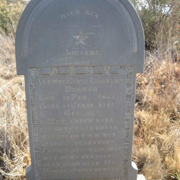 LOMBARD Johanna Aletta Sofia nee BEKKER 1846-1918