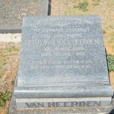HEERDEN Gert Malan, van 1889-1955