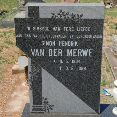 MERWE Simon Hendrik, van der 1904-1986