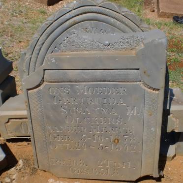 OLCKERS Gertruida Sussana M. nee V.D. MERWE 1878-1942