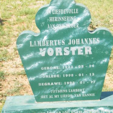 VORSTER Lambertus Johannes 1933-1998