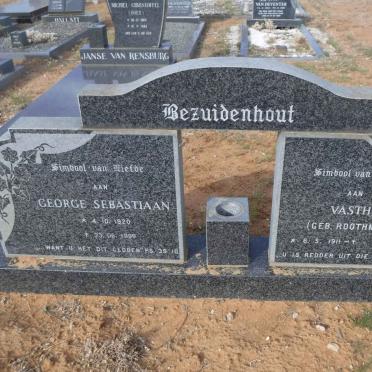 BEZUIDENHOUT George Sebastiaan 1920-1999 &amp; Vasthi ROOTHMAN 1911-