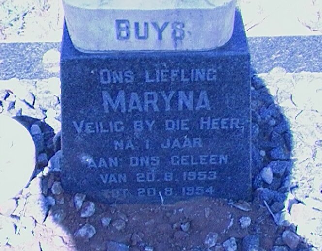 BUYS Maryna 1953-1954