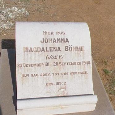 BÖHME Johanna Magdalena 1911-1948