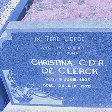 CLERCK Daniel F., de 1895-1969 &amp; Christina C.D.R. 1906-1970