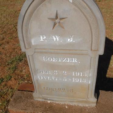 COETZER P.W.J. 1913-1913