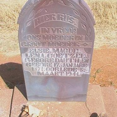 COETZEE Elsie Magdelena nee DAUTH 1871-1944