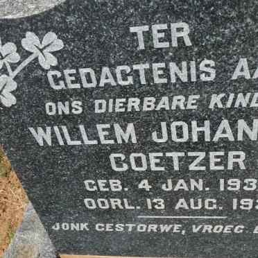 COETZER Willem Johannes 1934-1935