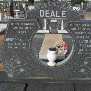 DEALE Hendrick J.T. 1919-1993 &amp; Dorothea Elizabeth 1921-1990