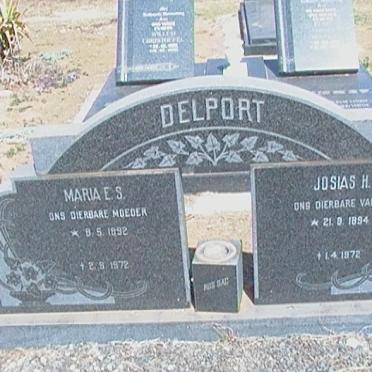 DELPORT Josias H. 1894-1972 &amp; Maria E.S. 1892-1972
