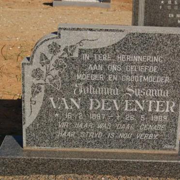 DEVENTER Johanna Susanna, van 1897-1989