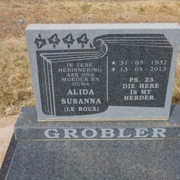 GROBLER Alida Susanna nee LE ROUX 1932-2013