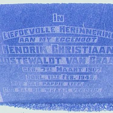 GRAAN Hendrik Christiaan Oostewaldt, van 1907-1946