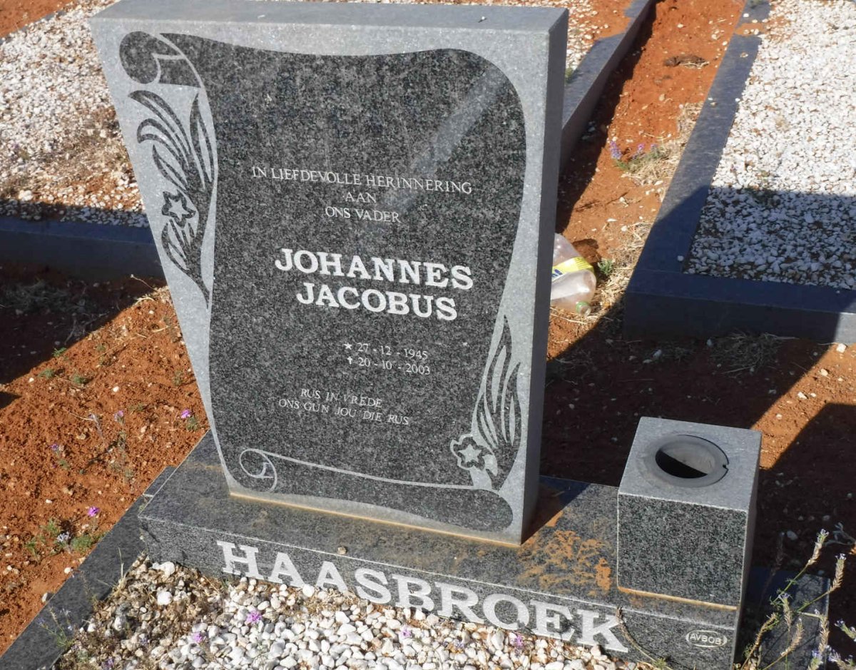 HAASBROEK Johannes Jacobus 1945-2003