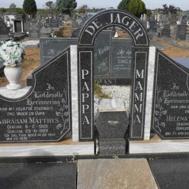 JAGER Abraham Matthys, de 1908-1989 &amp; Helena Elizabeth 1917-2000